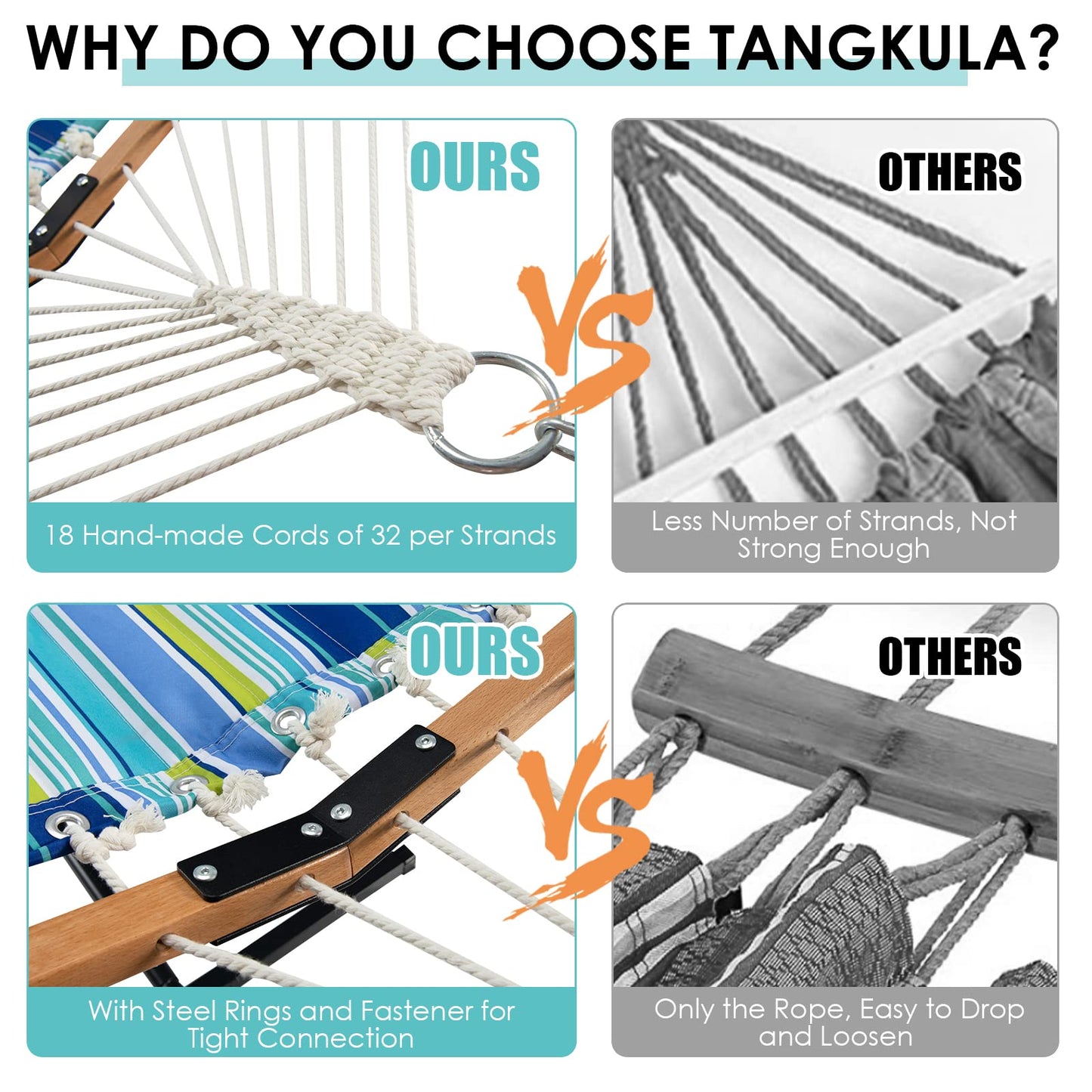 Tangkula 10.5FT Double Hammock
