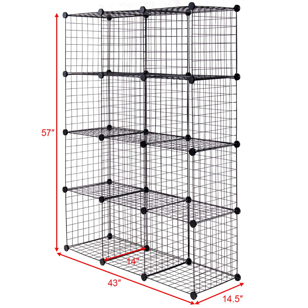 Wire Storage Cubes, Metal Grids Book Shelf