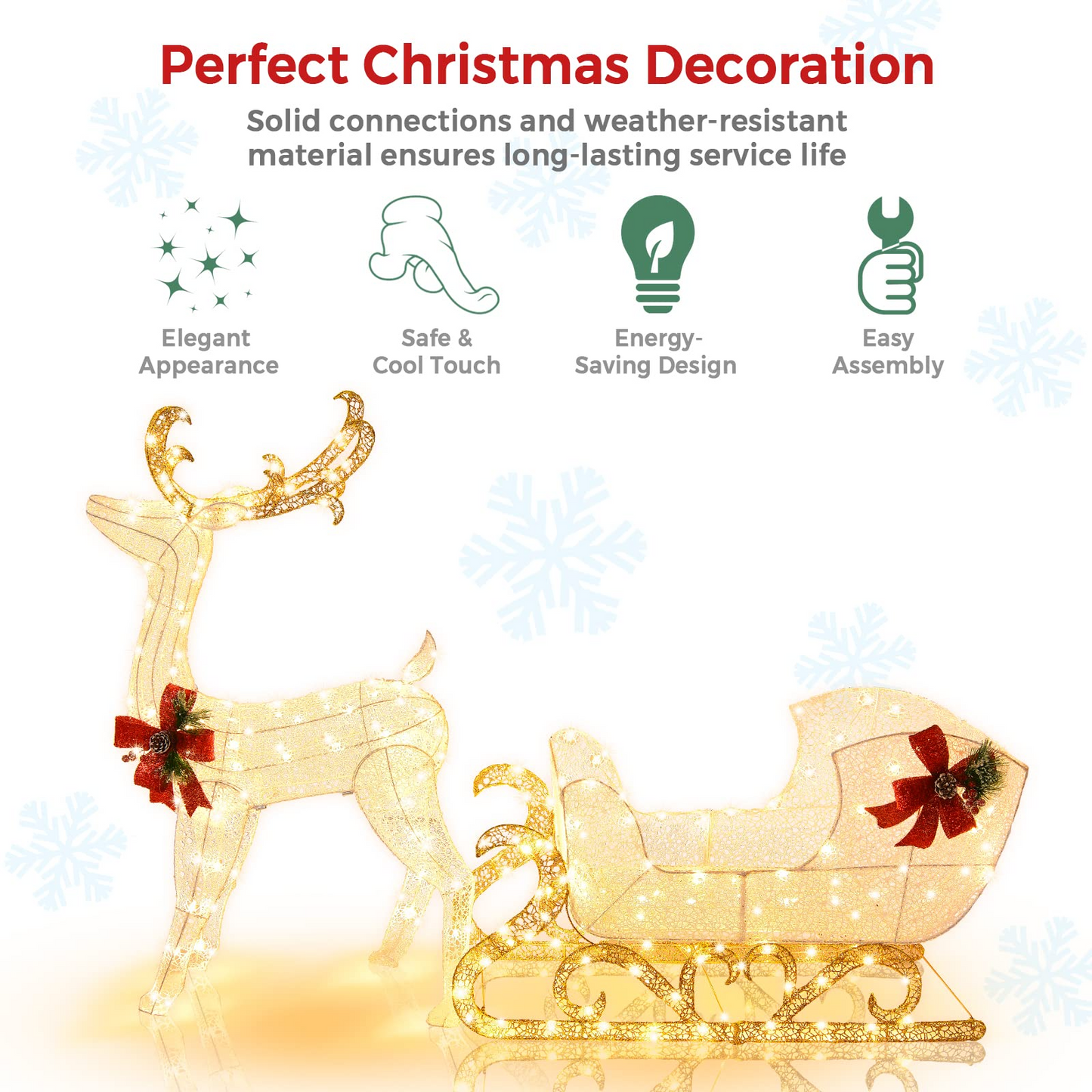 6 FT Christmas Lighted Outdoor Yard Decoration - Tangkula