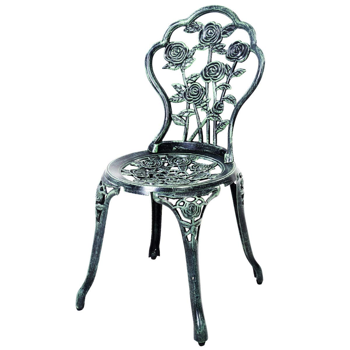 3 Pieces Patio Bistro Set, Outdoor Chairs and Table with Umbrella Hole