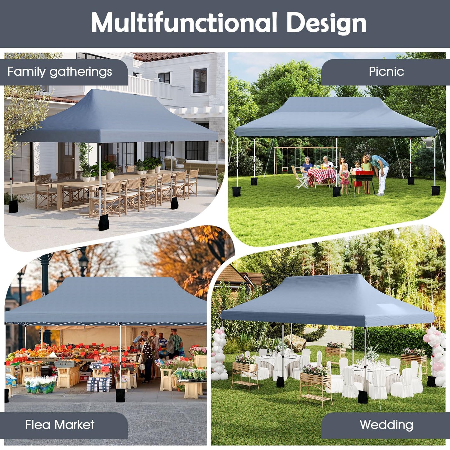 Tangkula 10x20 Ft Pop Up Canopy