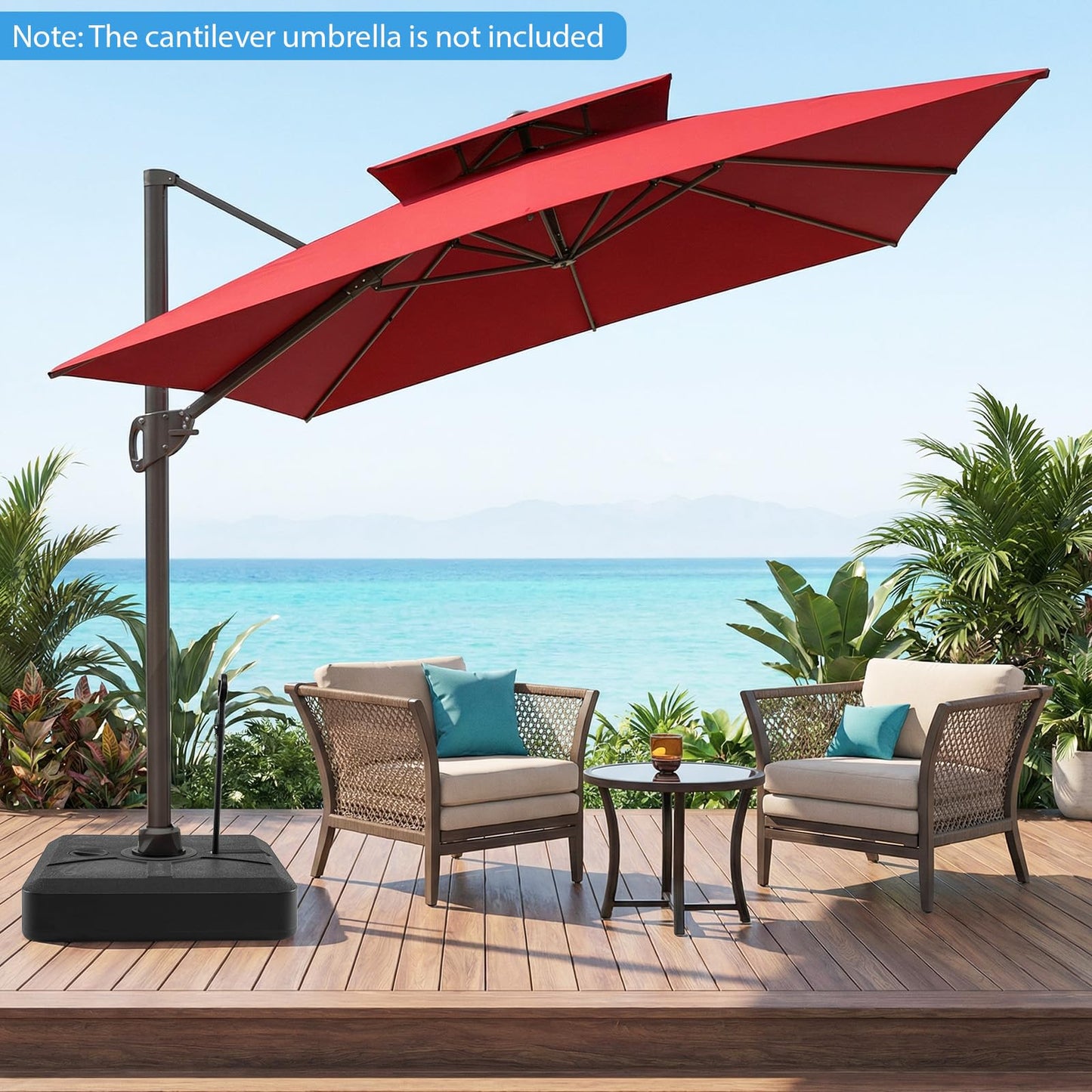 Tangkula 330 lbs Umbrella Base with Wheels