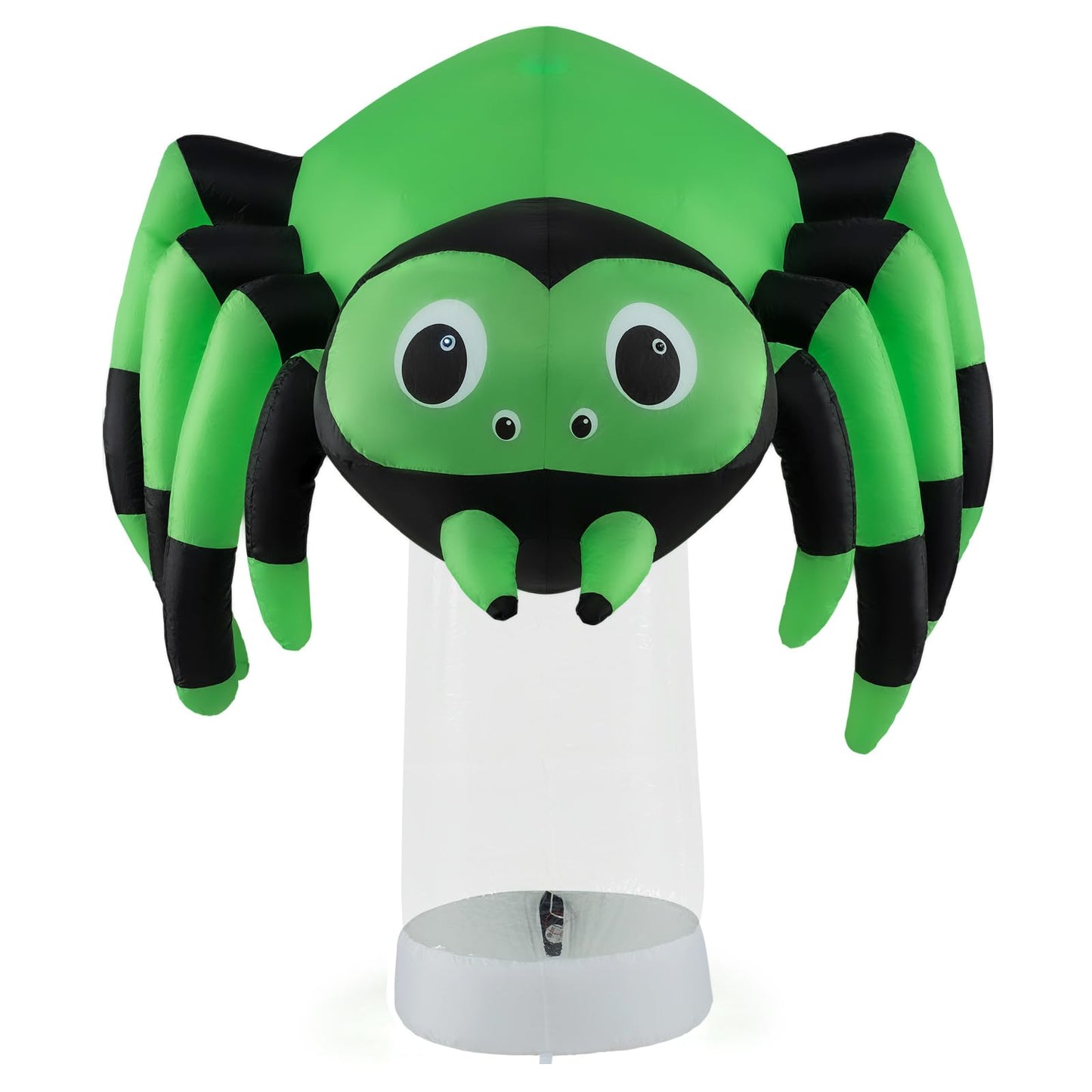 Tangkula 6 FT Halloween Inflatable Spider with Multi-Color Rotating Light