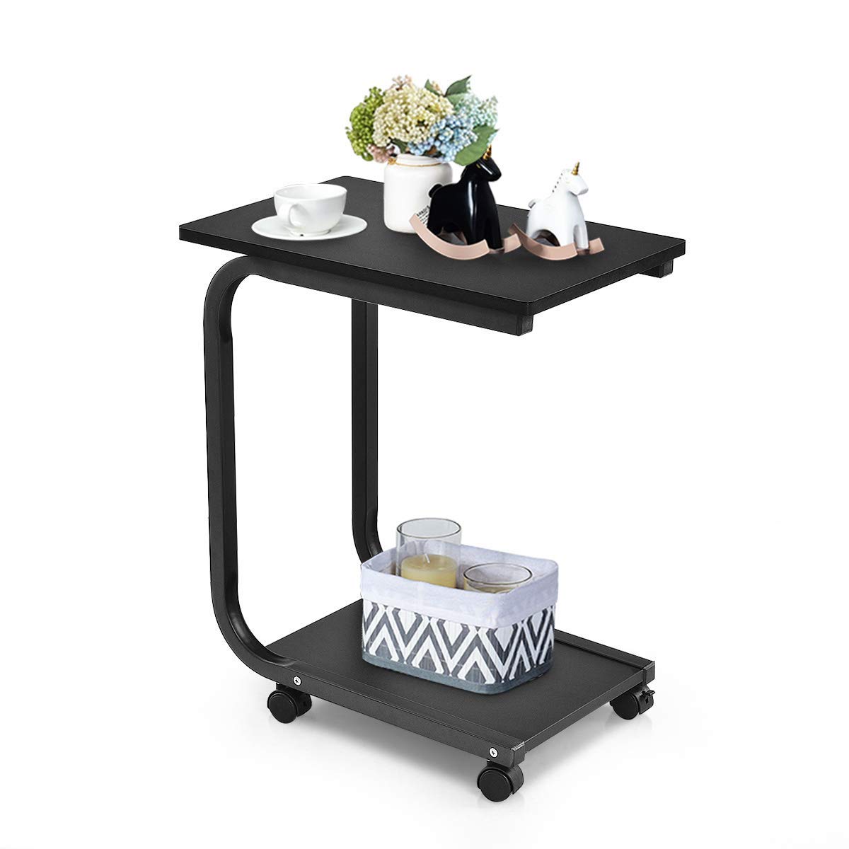 Tangkula Table d'appoint C pour canapé et salon