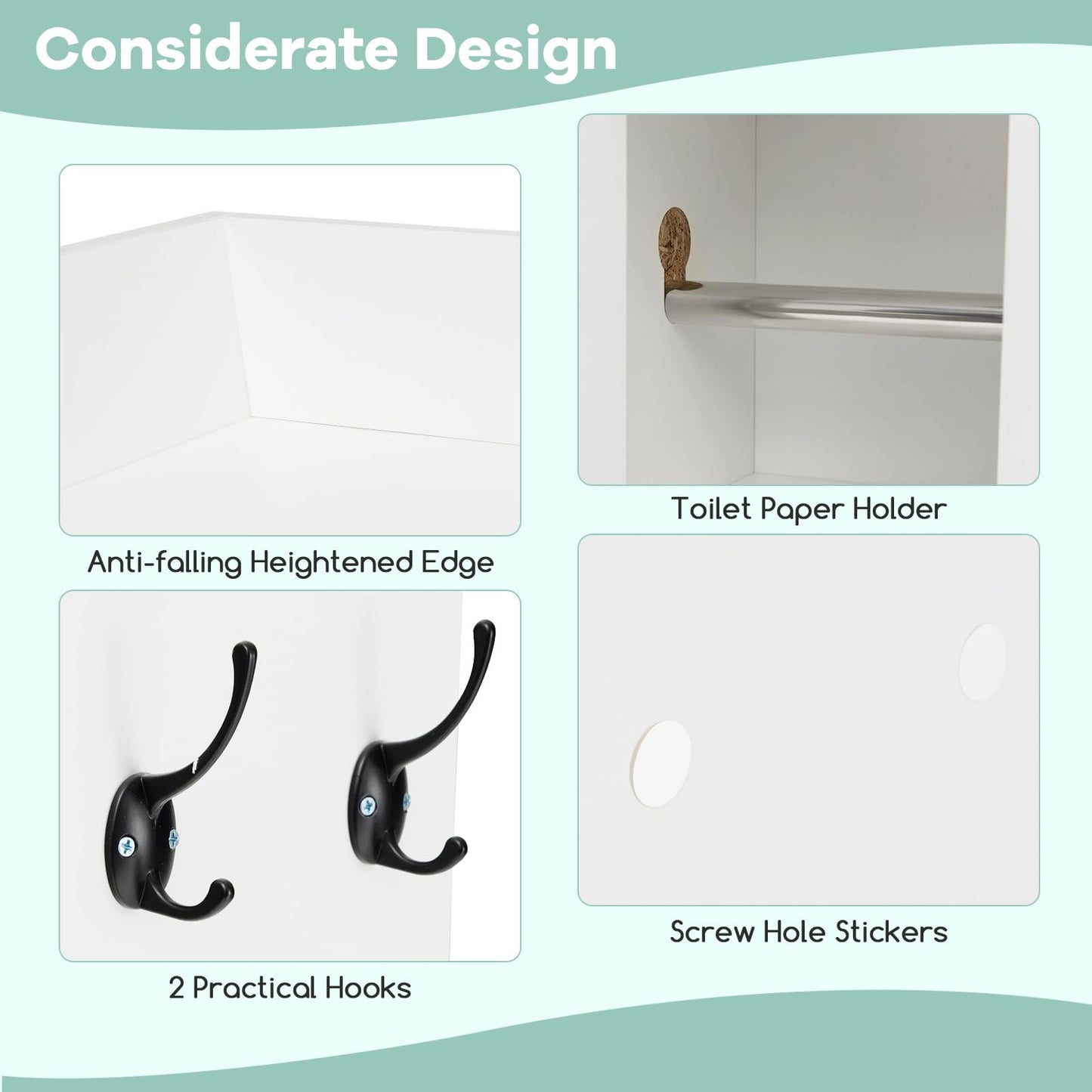 Tangkula Over The Toilet Storage Cabinet, Farmhouse Freestanding Above Toilet Rack w/Sliding Barn Door