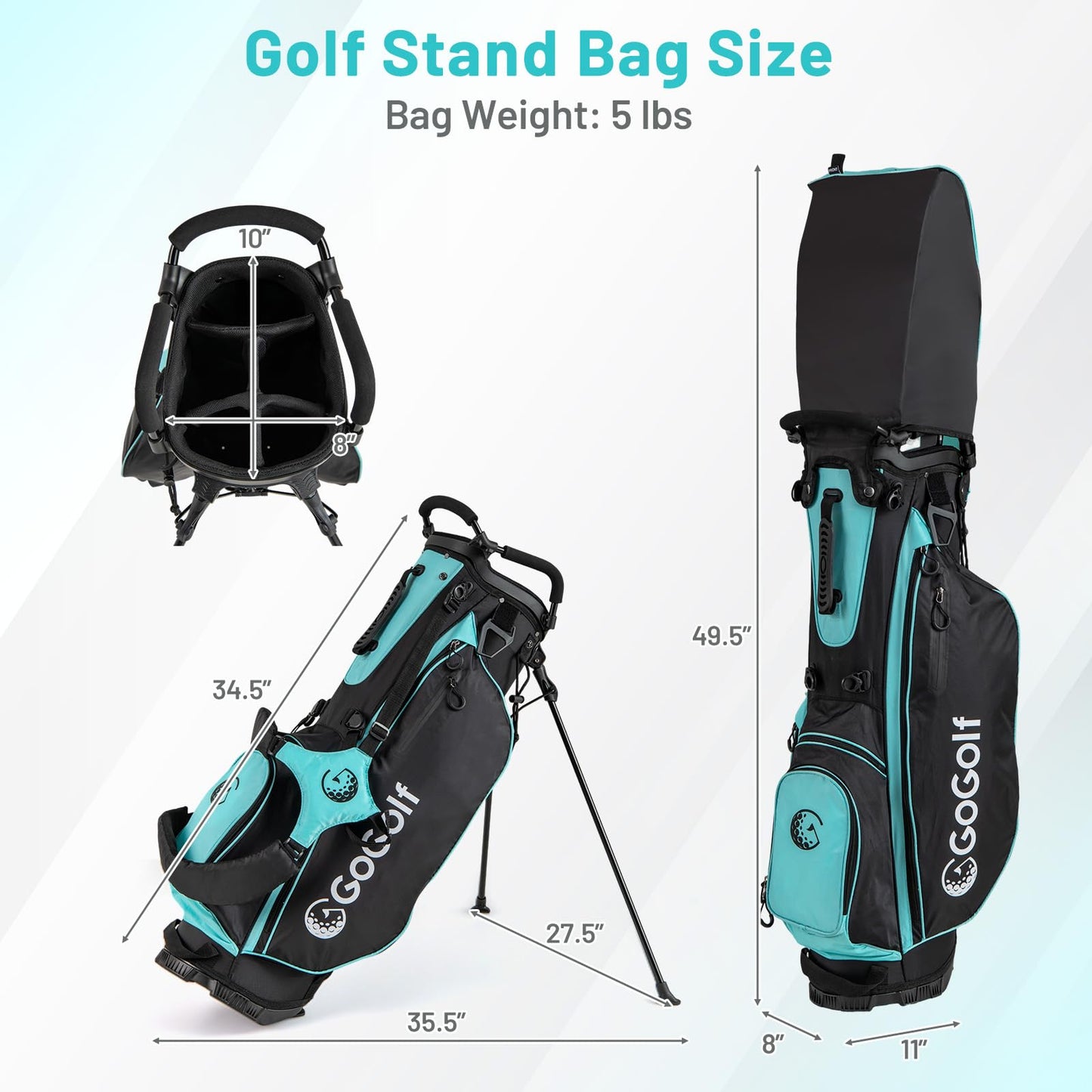 Tangkula Women's Complete Golf Clubs and Bag Set Golf Stand Bag