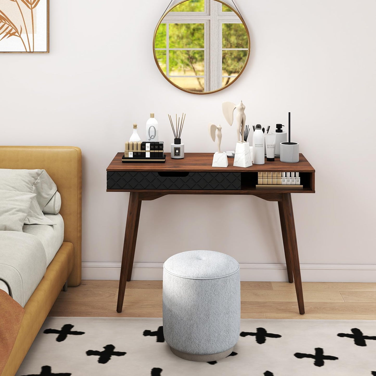 Tangkula Mid-Century Modern Computer Desk for Study