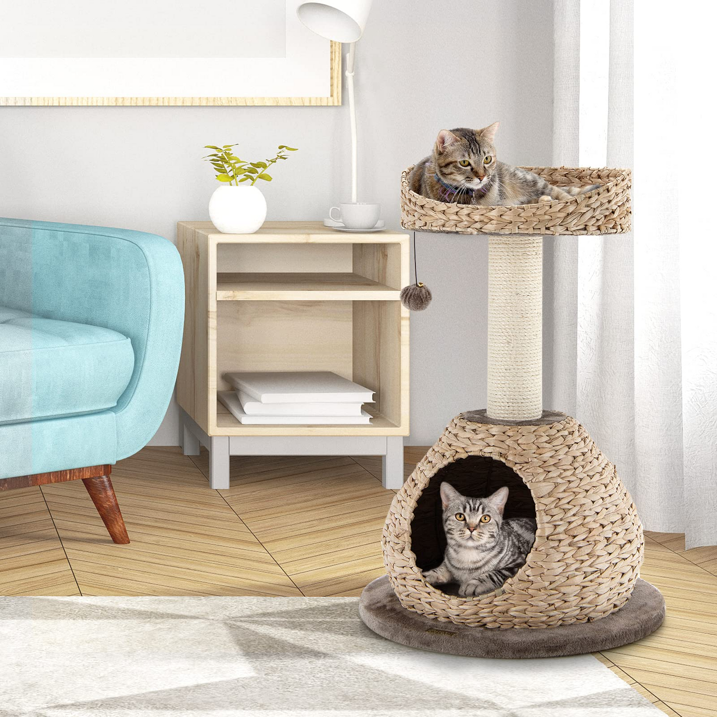 Modern Cat Tree for Indoor Cats - Tangkula