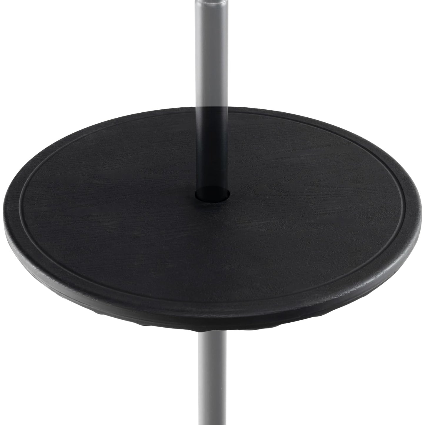 Tangkula 20” Outdoor Adjustable Umbrella Table, Round Umbrella Table Tray w/ 1.5” Umbrella Hole