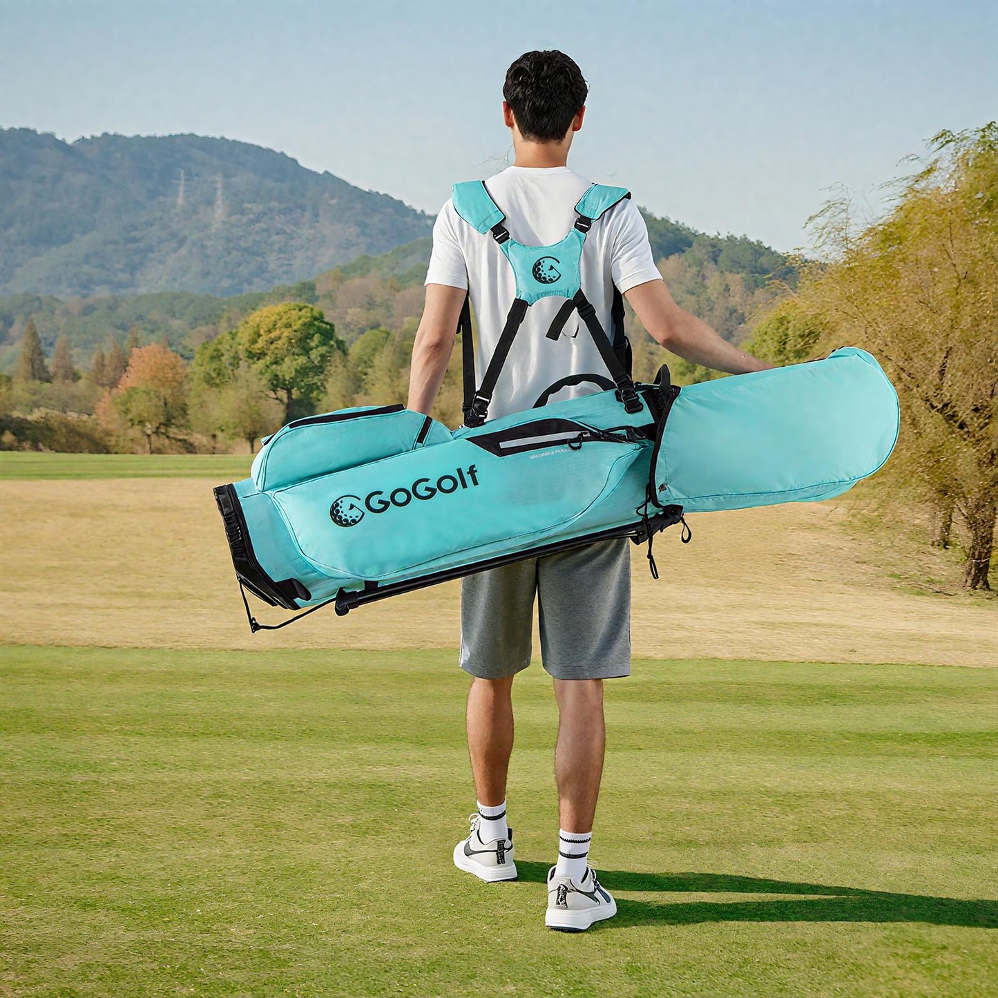 Tangkula Golf Stand Bag w/8 Way Top Dividers