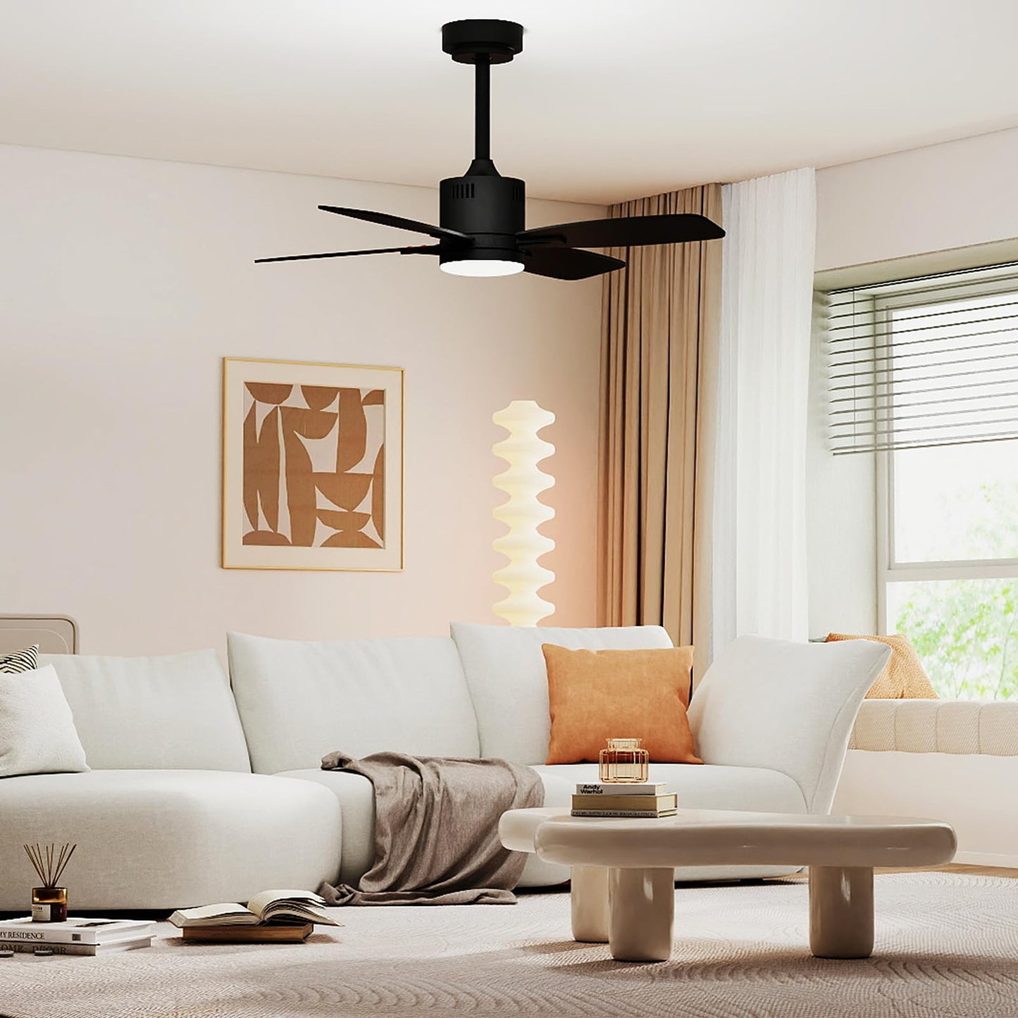 Tangkula 42” Ceiling Fan with Light and Remote for Bedroom