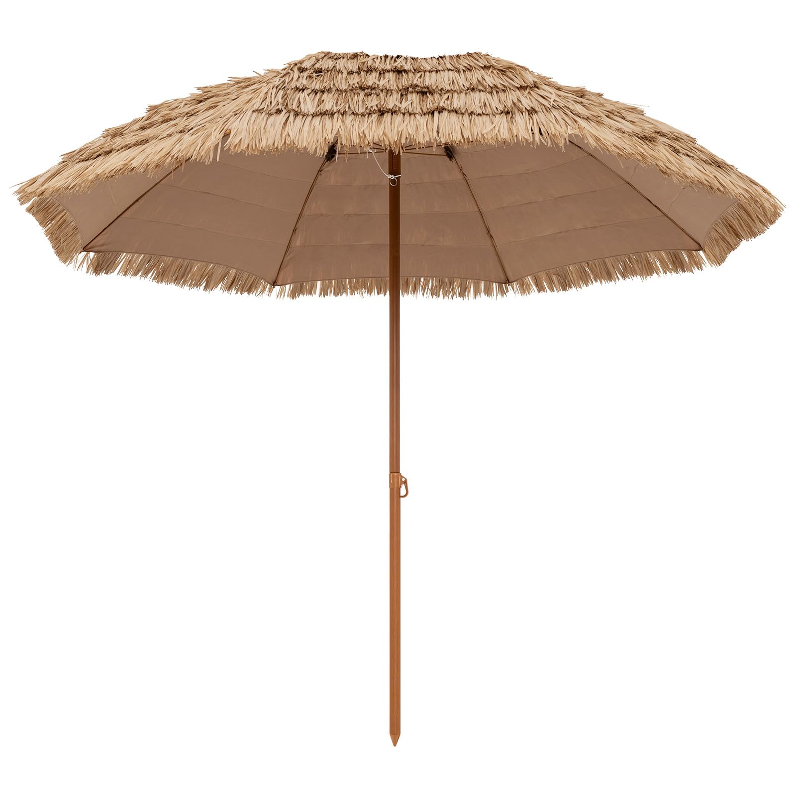 Parasol de patio Tiki Tangkula 2,4 m pour jardin