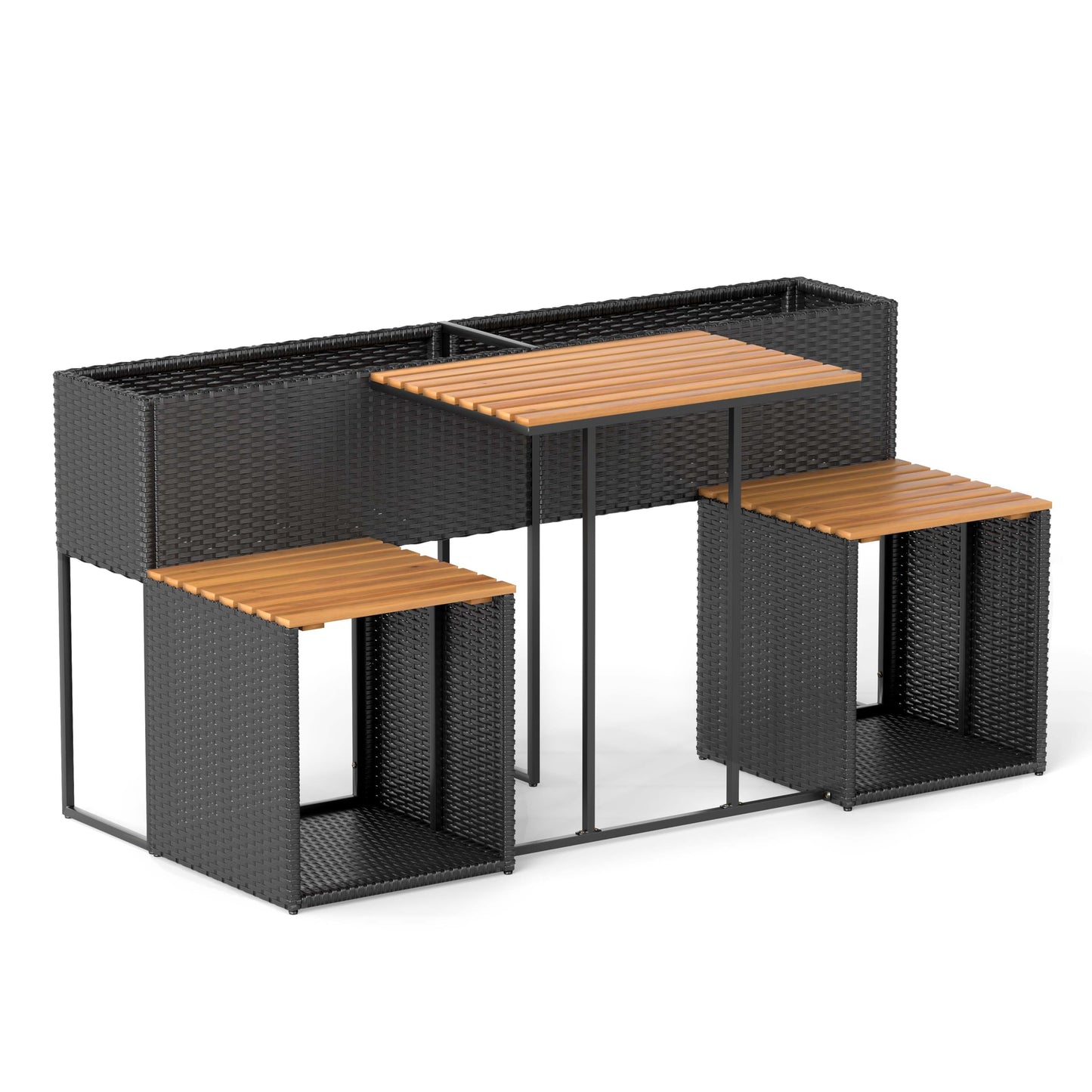 Tangkula Patio Furniture Set with Raised Garden Bed