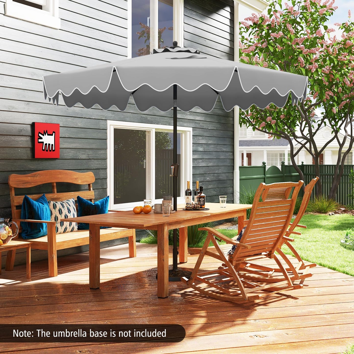 Tangkula 9 FT Patio Umbrella with Crank Handle