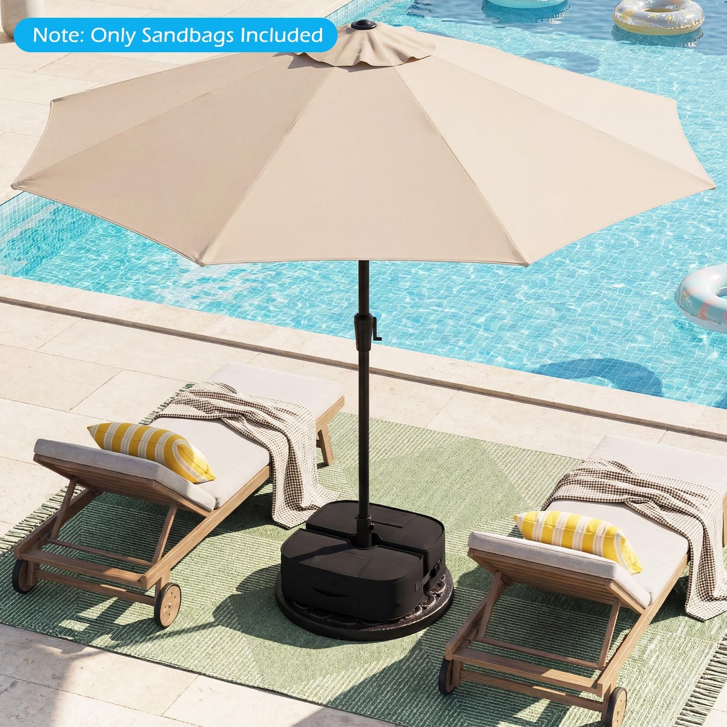 Tangkula 2-Pack 90 LBS Umbrella Base for Garden Backyard Pool