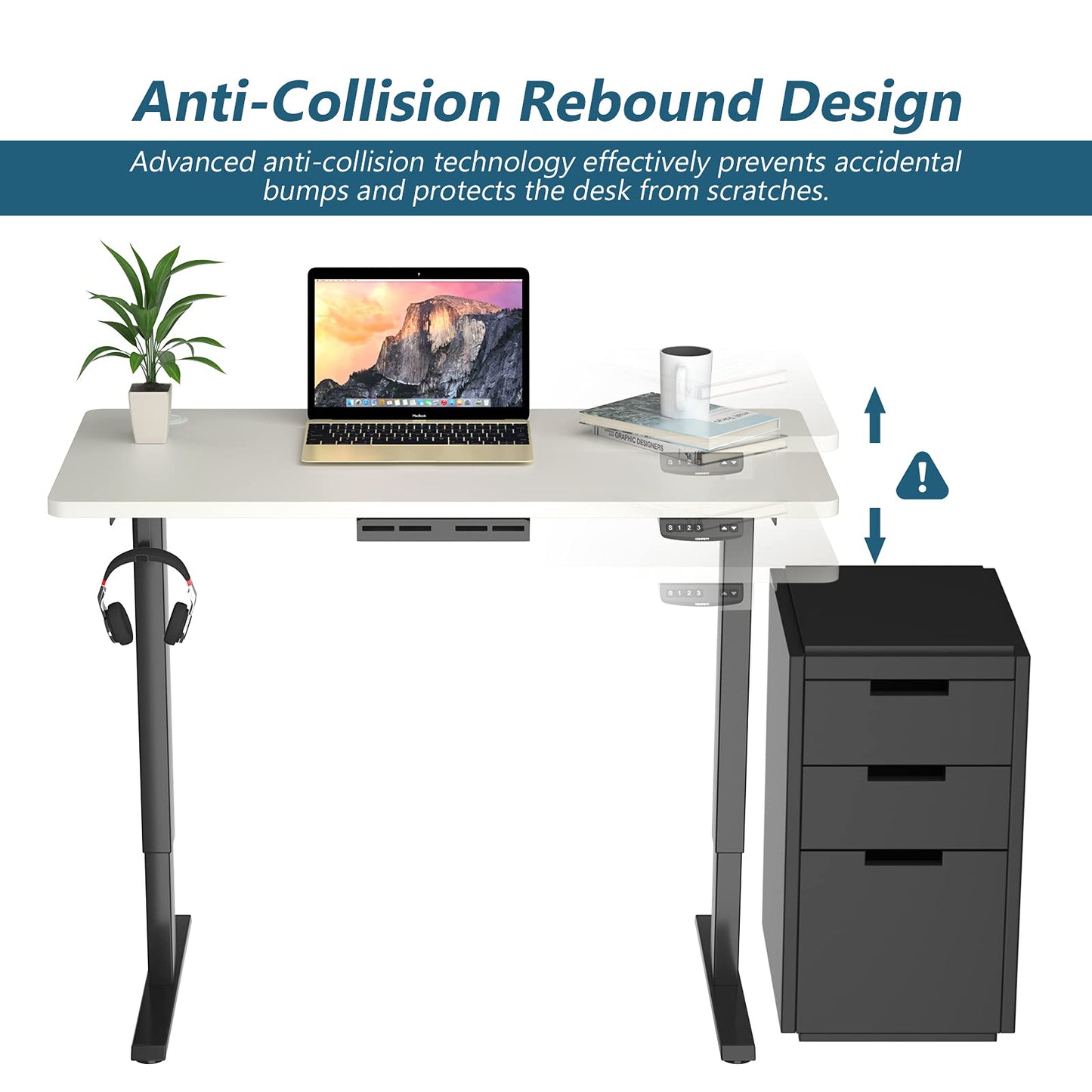 Tangkula Dual Motor Electric Standing Desk with Memory Controller & 2 Cable Holes