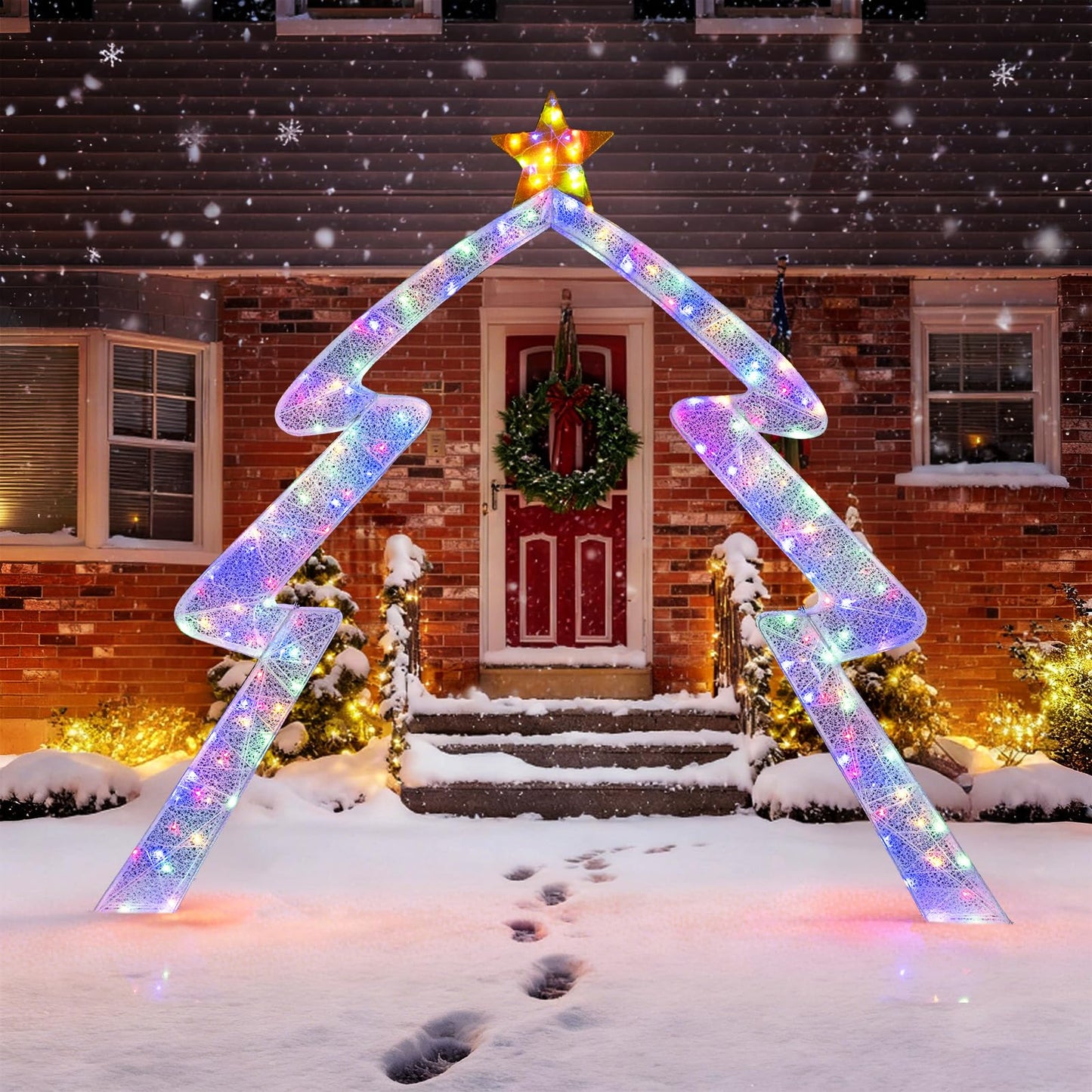 Tangkula 10.4 FT Christmas Archway for Yard
