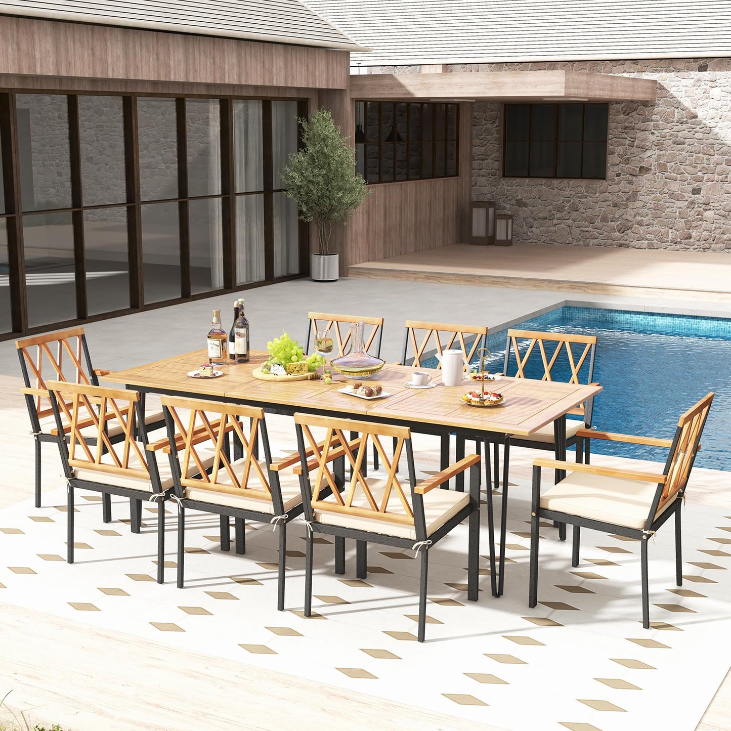 Tangkula Patio Dining Chairs Set of 2/4