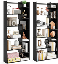Tangkula 6-Tier Bookshelf | 64”H Tall Open Bookcase with Anti-Tip Kits (1/2)