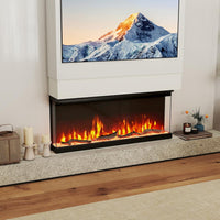 Tangkula 36/40/50/60 Inches 3-Sided Electric Fireplace Insert