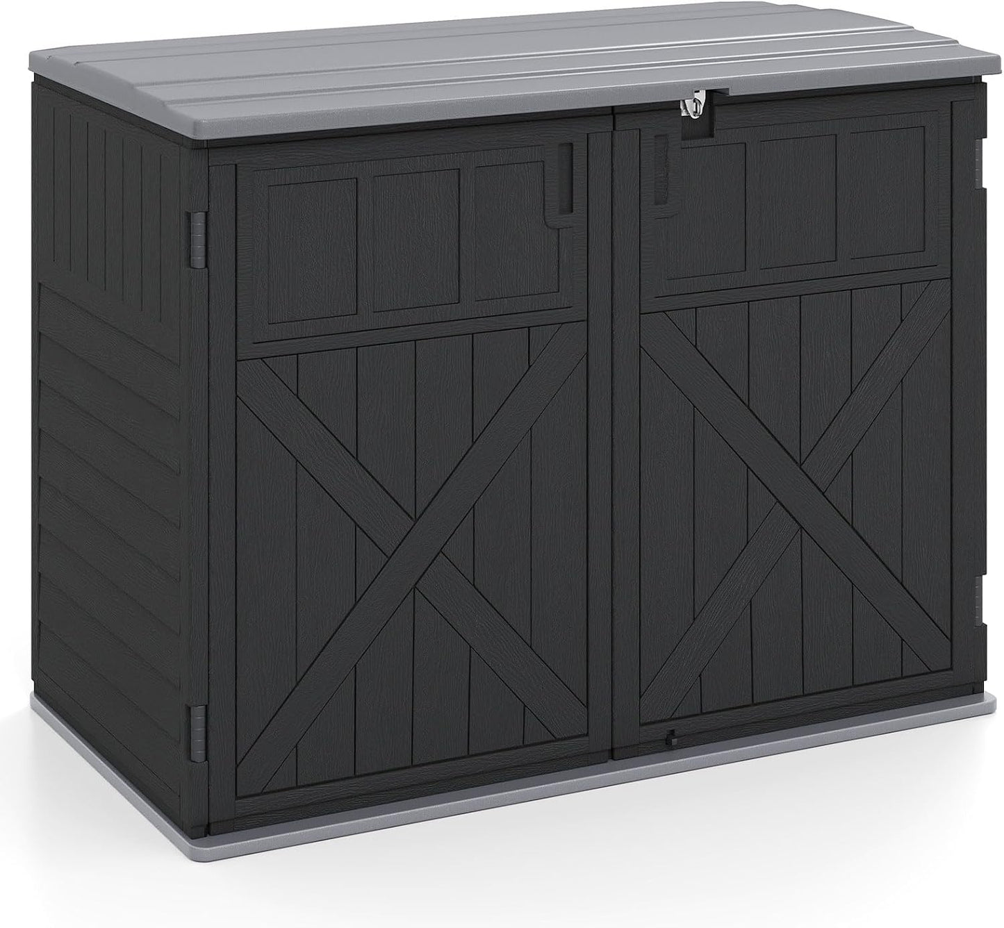 Tangkula Large Outdoor Storage Cabinet for Gardening Tools Cushions
