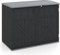 Tangkula Large Outdoor Storage Cabinet for Gardening Tools Cushions
