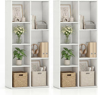 Tangkula 7-Cube Bookcase | Freestanding Storage Organizer with 7 Open Cubbies (1/2)
