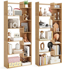 Tangkula 6-Tier Bookshelf | 64”H Tall Open Bookcase with Anti-Tip Kits (1/2)
