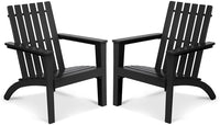 Adirondack Chair Acacia Wood Outdoor Armchairs - Tangkula