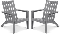 Adirondack Chair Acacia Wood Outdoor Armchairs - Tangkula