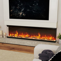 Tangkula 36/40/50/60 Inches 3-Sided Electric Fireplace Insert