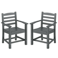 Tangkula HDPE All Weather Outdoor Chair w/Curved Seat (2/4)