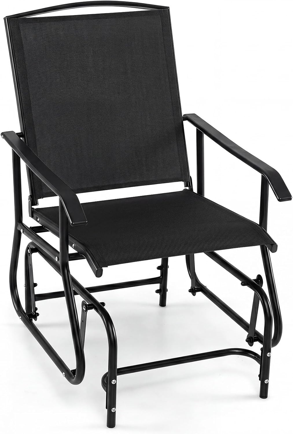 Tangkula Outdoor Glider Chair with Metal Frame & Armrests (1/2)