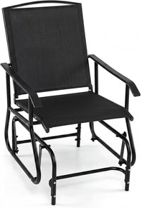 Tangkula Outdoor Glider Chair with Metal Frame & Armrests (1/2)