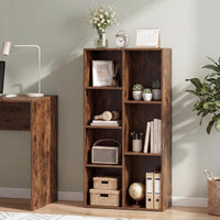 Tangkula 7-Cube Bookcase | Freestanding Storage Organizer with 7 Open Cubbies (1/2)