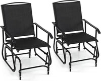 Tangkula Outdoor Glider Chair with Metal Frame & Armrests (1/2)
