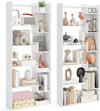 Tangkula 6-Tier Bookshelf | 64”H Tall Open Bookcase with Anti-Tip Kits (1/2)