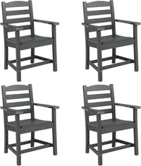 Tangkula HDPE All Weather Outdoor Chair w/Curved Seat (2/4)