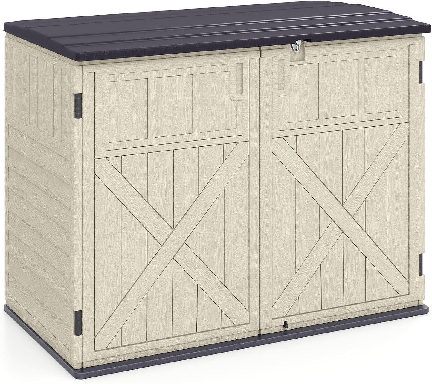 Tangkula Large Outdoor Storage Cabinet for Gardening Tools Cushions