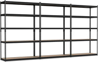 Tangkula 5-Tier Heavy Duty 2200 LBS Metal Storage Organizer Rack (1/2/3/4)