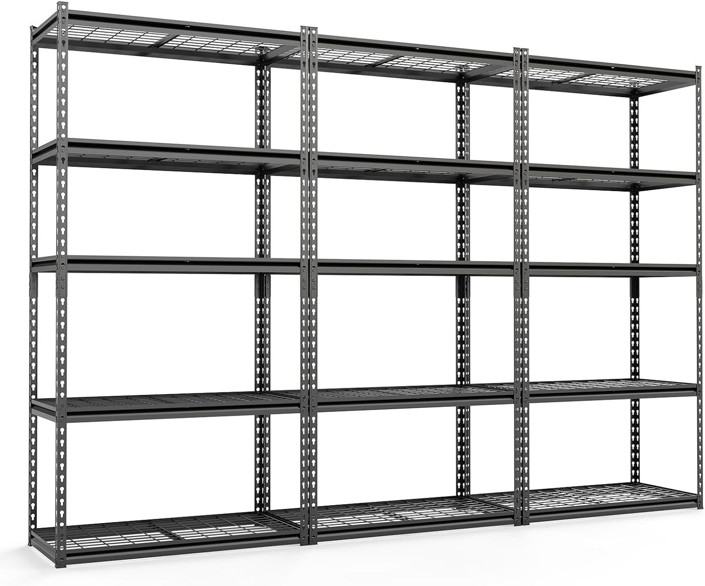 Tangkula 5-Tier Metal Garage Shelving Units with 2000 LBS Capacity (1/2/3/4)