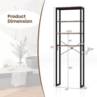 4-Tier Freestanding Over the Toilet Storage Rack-Rustic