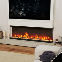 Tangkula 36/40/50/60 Inches 3-Sided Electric Fireplace Insert