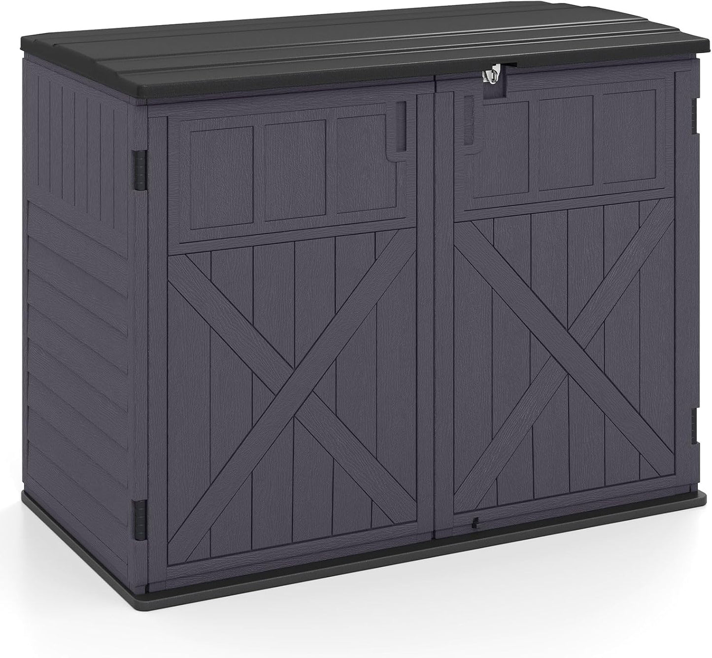 Tangkula Large Outdoor Storage Cabinet for Gardening Tools Cushions