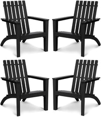 Adirondack Chair Acacia Wood Outdoor Armchairs - Tangkula