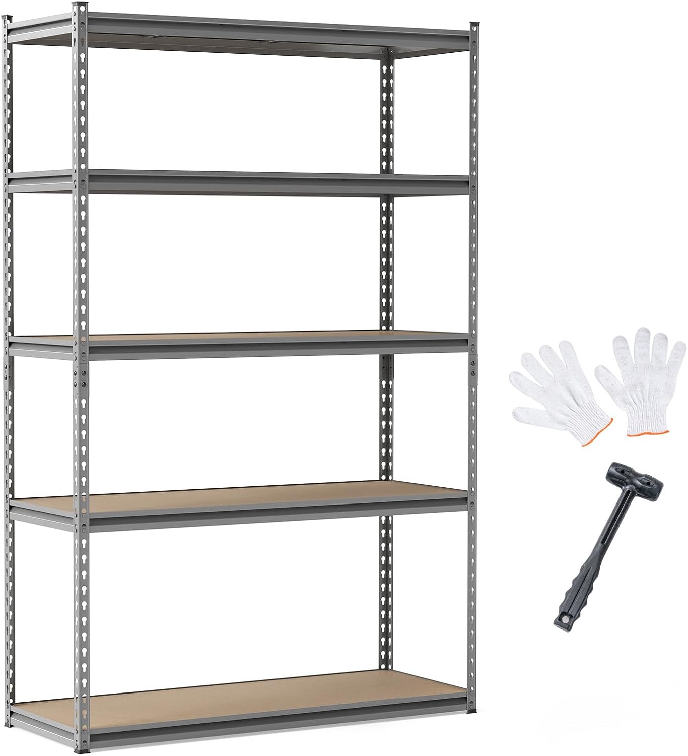Tangkula 5-Tier Heavy Duty 2200 LBS Metal Storage Organizer Rack (1/2/3/4)