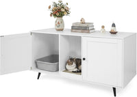 Tangkula Double Cat Litter Box Enclosure for 2 Cats