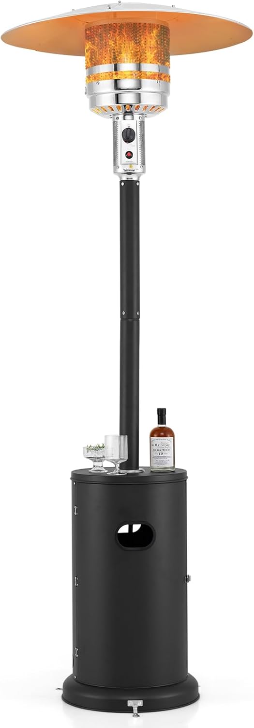Tangkula 50,000 BTU Propane Outdoor Heater, Patio Heater with Strengthened Stainless Steel Burner