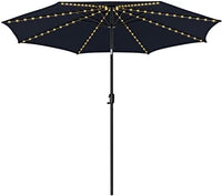 TANGKULA 10FT Solar Umbrella, Patio Umbrella with 112 LED Lights