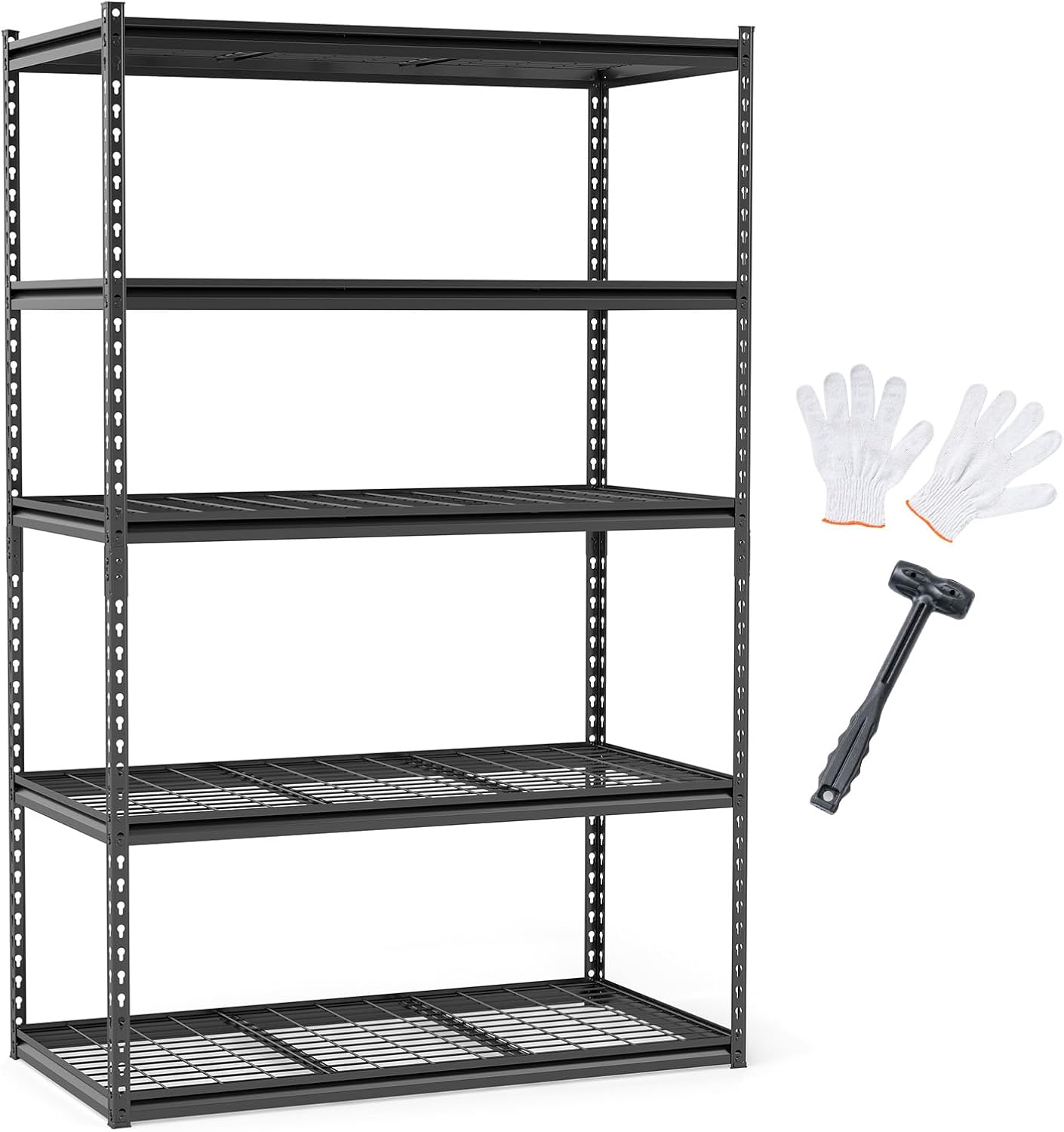 Tangkula 5-Tier Metal Garage Shelving Units with 2000 LBS Capacity (1/2/3/4)